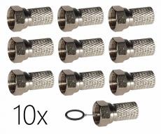 F-Connector 7mm with Rubber ring 10 Pieces 