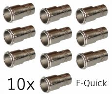 F-Stecker Quicky | F-Aufdreh Schnellstecker für 7mm Koaxialkabel 10'er Pack 