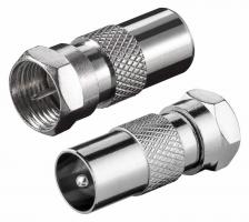 Adapter F-Stecker auf IEC-Stecker 