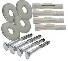 4x Schrauben Set inlk. Dübeln und Unterlegscheiben 