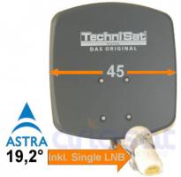 Technisat DigiDish 45cm Alu Sat-Antenne | inkl. Single LNB Anthracite