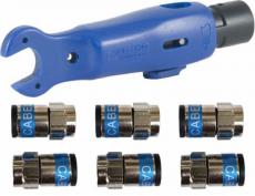 CabelCon Self-Install Set| 6x F-Stecker 7mm & Abisolierwerkzeug 