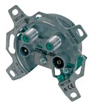 Twin SAT Dose Polytron PODO 2 ST | 4-Loch Dose Sat-TV-UKW | Klasse A 