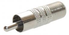 Adapter F-Buchse auf Chinch Stecker 