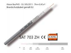 Cavel SAT703ZH Halogenfreies Sicherheits-Koaxialkabel, Raucharm und UV-beständig LSZH SAT-Kabel Meterware 