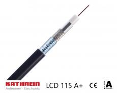 Meterware Kathrein LCD 115 A+ Koax Kabel RG6, UV-Stabil, halogenfrei, Class A+, schwarz 8m