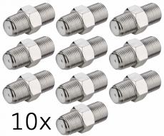 F-Verbinder Breite Mutter | F-Buchse <> F-Buchse 10'er Pack 