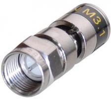 Cabelcon FM-60-CX3 Mini Koax 3.1 Quick Mount Push-Pin F-Kompressionsstecker für 3-3.5mm Koaxkabel 
