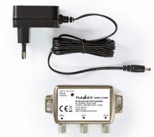 TV Verteiler mit Verstärkung für 2 Geräte / Multimedia Kabelfernsehen 