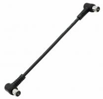 Patch-Koaxialkabel F-Winkel-Schnellstecker Jumperkabel schwarz 