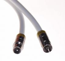 TV Anschlusskabel mit Cabelcon Stecker und Cavel TS703J Klasse A++ 3-fach geschirmtes Kabel 1m