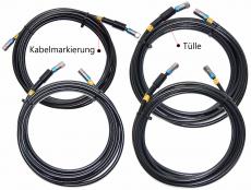 Multischalter Anschlusskabel mit Kennzeichnung (VL/VH/HL/HH) Außeneinsatz Wasserdicht und UV-Stabil 6m