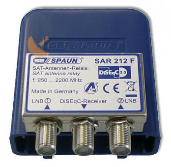 SPAUN DiseqC SAR 212 F Wetterschutz WSG Set 2/1 FULL HDTV 3D Schalter Umschalter 