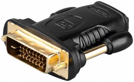 Poppstar HDMI Stecker auf DVI Stecker Stecker DVI-D Adapter 19 Pin Stecker auf 24+1 vergoldete Kontakte 20 cm Kabel 