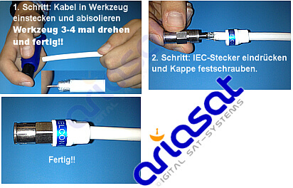 Kabel TV Stecker SET | Self-Install | Cabelcon Connectors | IEC- Stecker &  Buchse