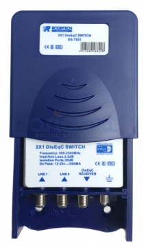 Rogetech 2/1 DiseqC Schalter mit Erdungs Eingang und Wetterschutz