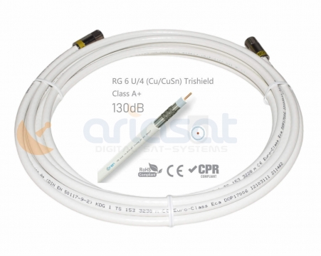 Ören HD113 A+ Koaxial Sat-Kabel mit Cabelcon F-Stecker