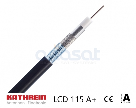 Kathrein LCD 115 A+ Koaxialkabel | 130dB | Meterware Schwarz