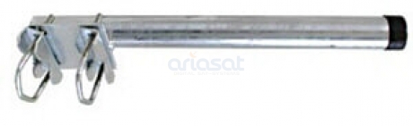 Balkon Geländerhalter / Mastverlängerung Mastlänge 100 cm mit Schelle