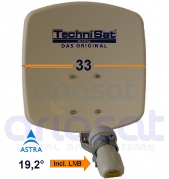 Technisat DigiDish 33cm Alu Sat-Antenne | inkl. Single LNB
