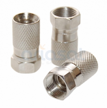 F-Stecker / F-Aufdrehstecker 7.7mm für 3 bis 4 fach abgeschirmtes Koaxkabel