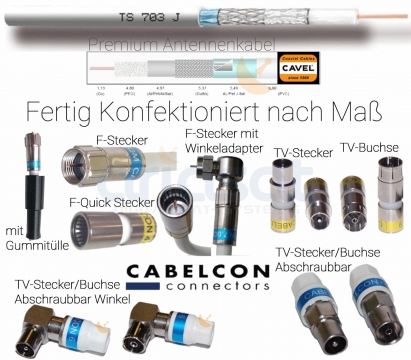 Antennenkabel Cavel TS703J Class A++ Fertig Konfektioniert