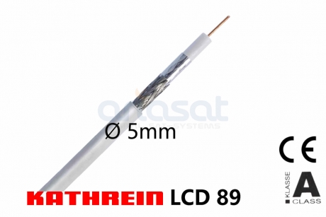 Kathrein LCD 89 Koaxialkabel 5,0 mm PVC weiß Meterware