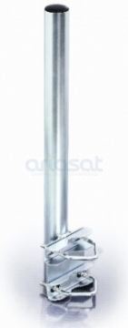 Mastverlängerung / Geländerhalter 50 cm Stahl Ø38 mm feuerverzinkt