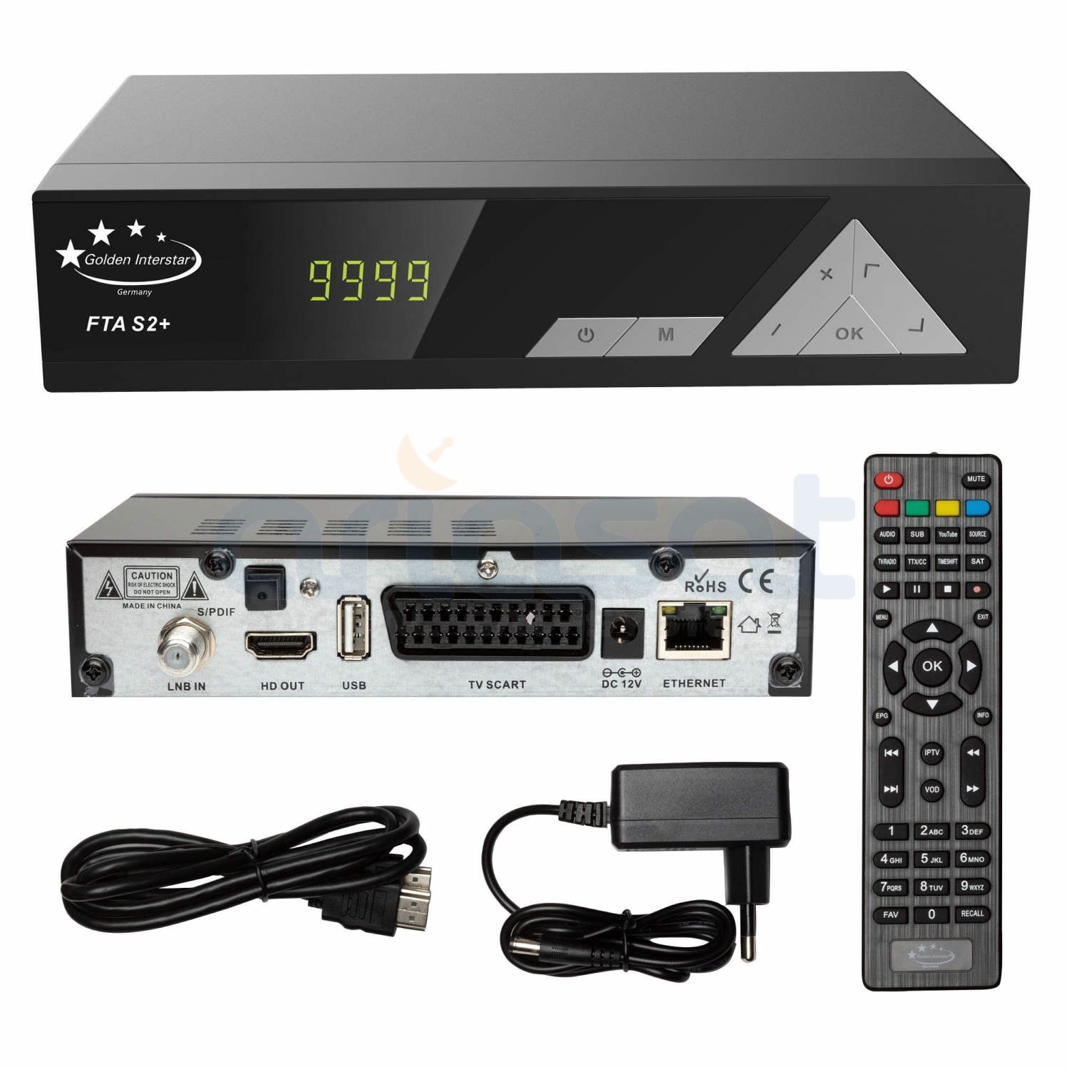 Golden Interstar HD FTA S2+, Sat-Receiver, Türksat Edition