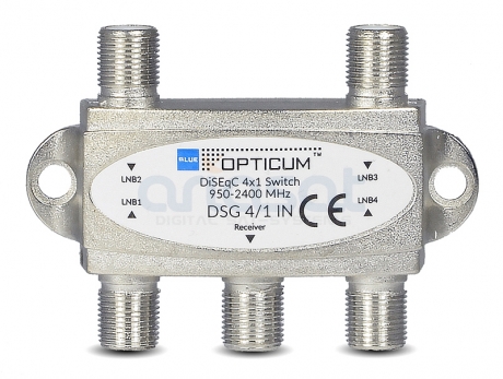 Rogetech 4-1 DiseqC Schalter mit Erdungs Eingang und Wetterschutz