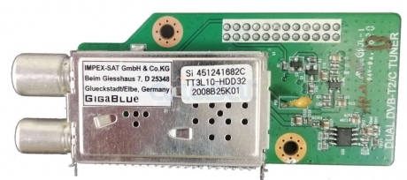 Kabeltuner für GigaBlue 4K Receiver | DVB-C/T2 HD H.265 DUAL Tuner