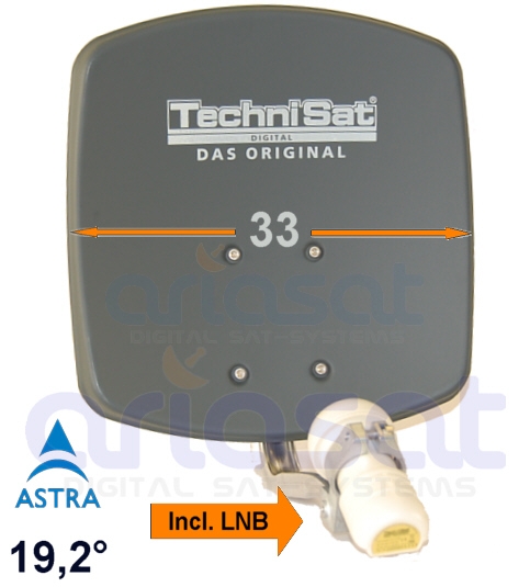 TechniSat Digidish33 mit V/H Neu OVP weiß LNB single 