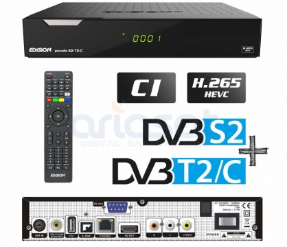 Edision PICCOLLO 3in1 CI S2+T2/C Combo Receiver H.265/HEVC