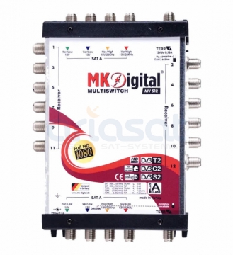 Sat Multischalter 5/12 mit Netzteil MK-Digital MV 512 Kaskadierbar