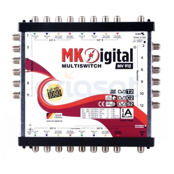 Sat Multischalter 9/12 mit Netzteil MK-Digital MV 912 Kaskadierbar