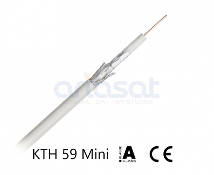 Mini Anten Kablosu 4.3mm Dış PVC Kılıf | 0,65Cu iletken | -METRE BAŞI-