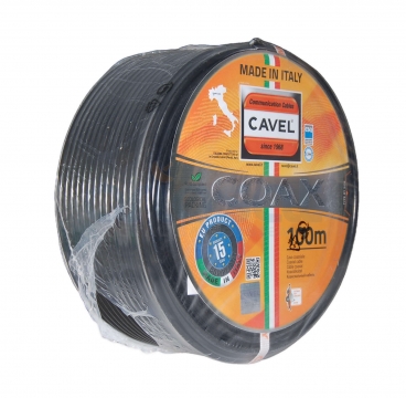 Cavel RP913PE A++ Outdoor Antennenkabel UV-Beständig Schwarz 100m