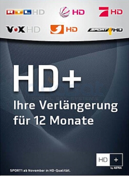 HD+ Verlängerung für 12 Monate | PIN Code Karte