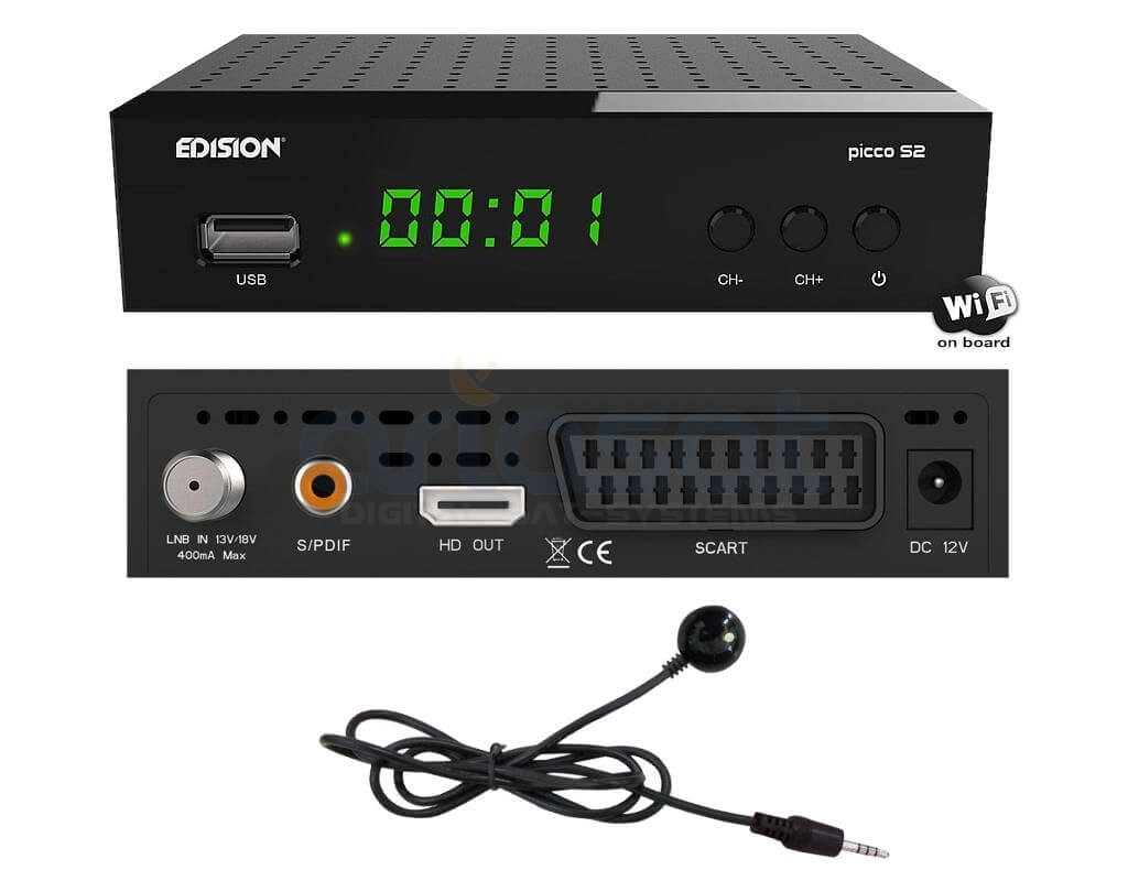 Edision picco S2 Full HD SAT Receiver mit WLAN Ariasat
