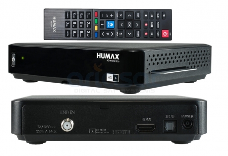 HUMAX HD Nano Eco 6 Monate HD+ Karte inklusive Sat-Receiver (HDTV, PVR-Funktion, DVB-S, Schwarz)