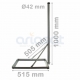 Stahl Balkonständer / Terrassenständer 50x50cm, Höhe 100cm für Sat Antennen
