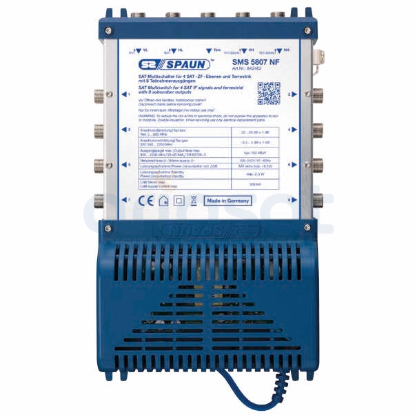 Multiswitch Spaun SMS 5807+ NF - Pour 8 Abonnés SAT - Économe En énergie - Fabriqué En Allemagne